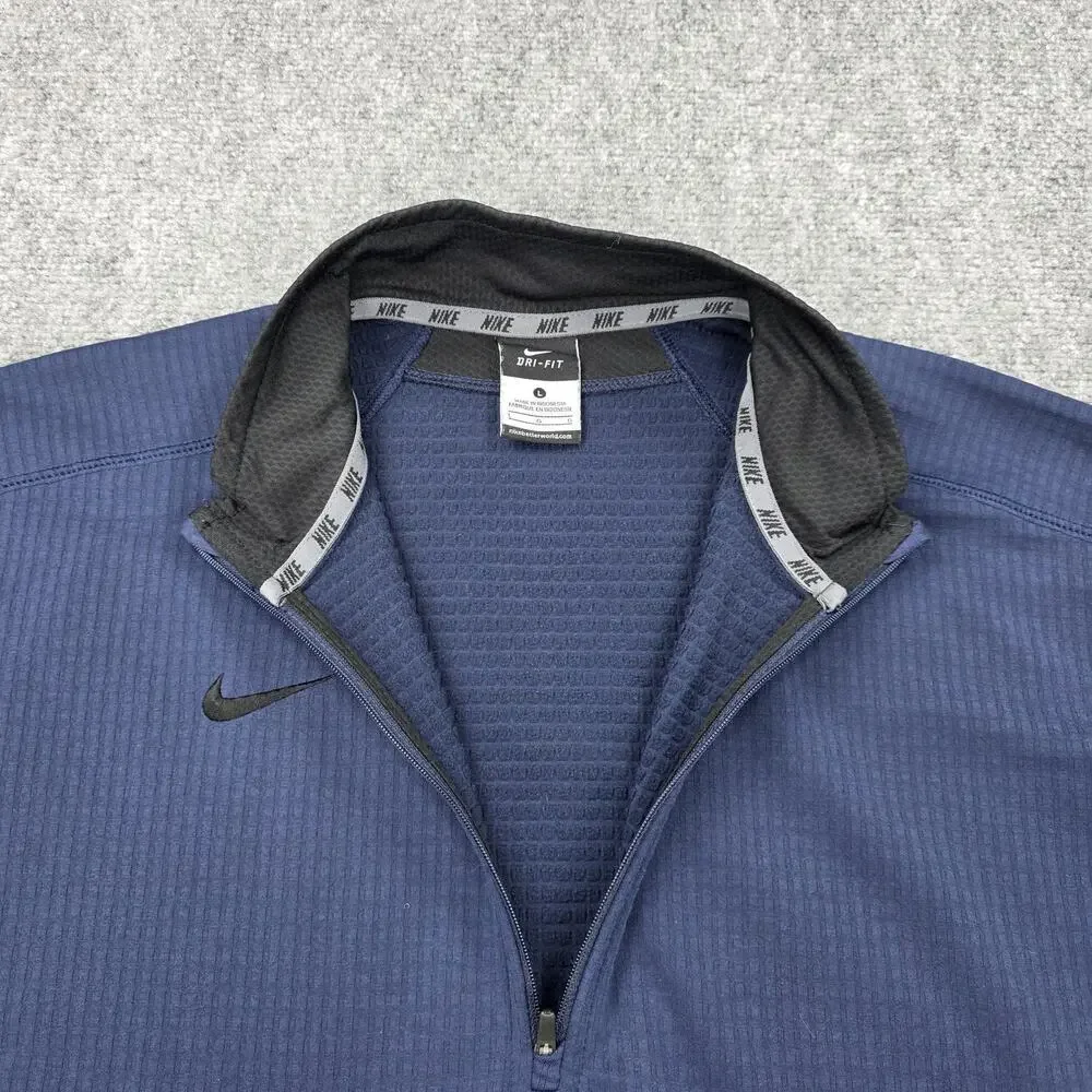 Villanova Wildcats Pullover Mens Large Blue 1/4 Zip NCAA Basketball Nike Dri Fit